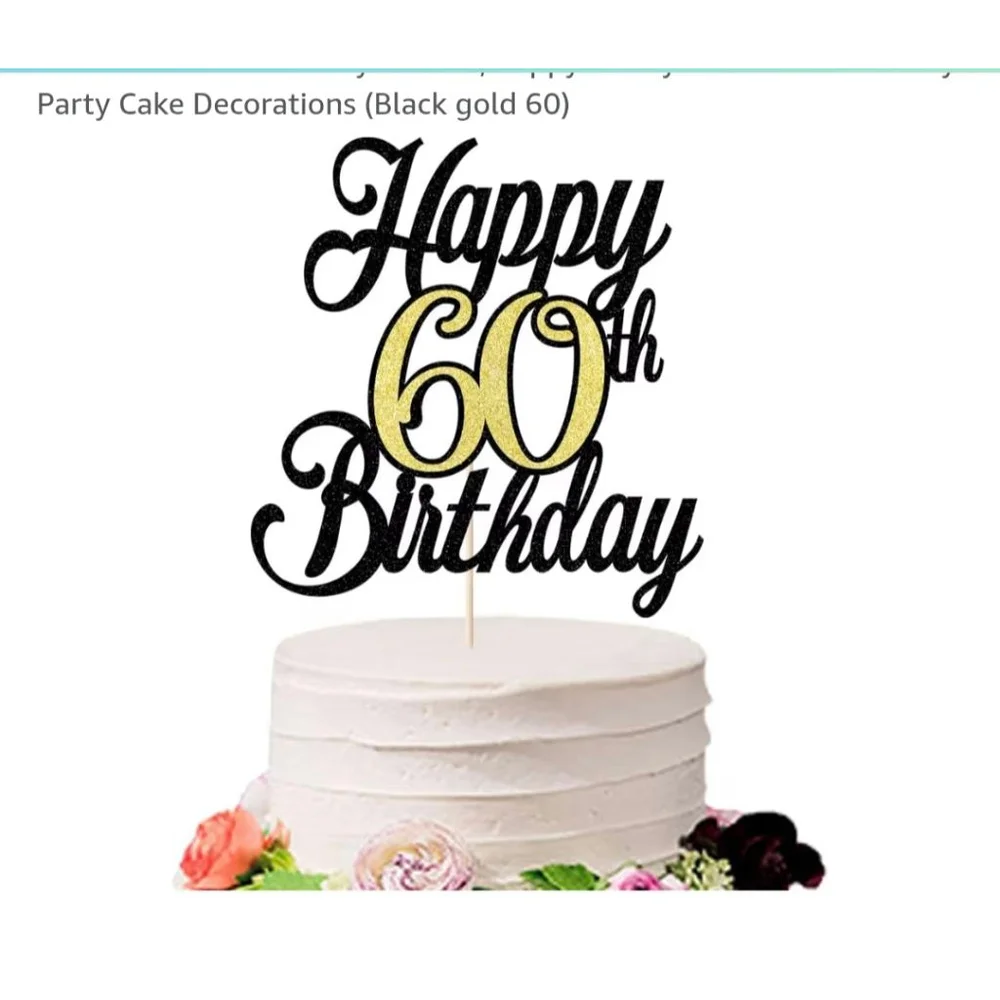 Unisex Unbranded Cake Topper‎ Black and Gold